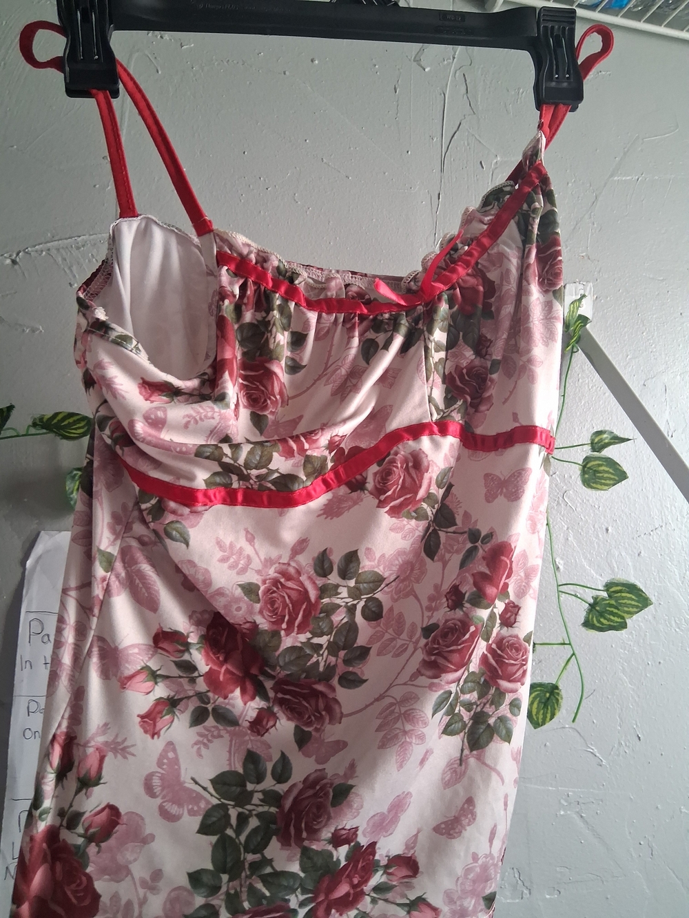 Floral  Shirt with Red Trim - Picture 1 of 2